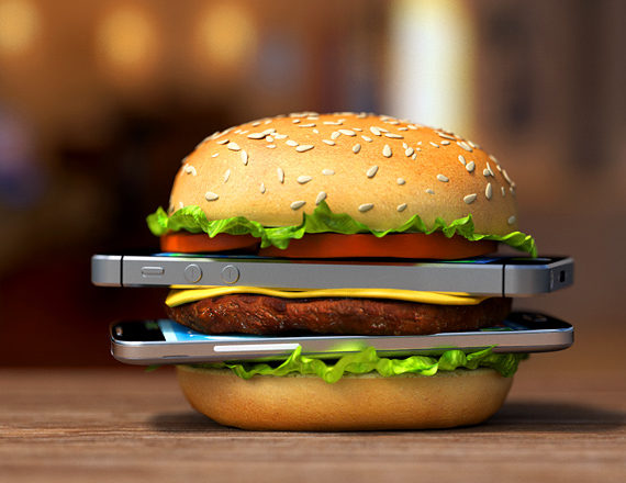«Einmal Smartphone, dazu Hamburger mit Pommes, bitte»