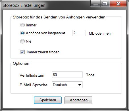 Configurazione di Storebox