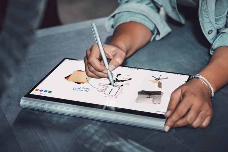 Skizzenblock-Anwendung für Stifteingabe unter Windows 10