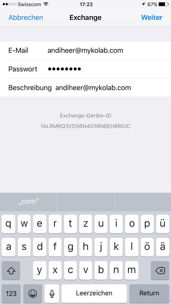 e mail auf iphone einrichten