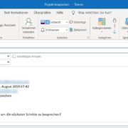 Outlook 2019: E-Mail als Termin speichern