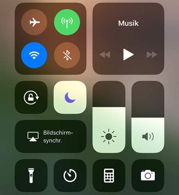 Das Mondsichel-Symbol des iPhones steht für den «nicht stören»-Modus.