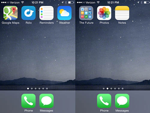 Radikal aufgeräumt: iPhone von Jake Knapp. (Quelle: Jake Knapp)