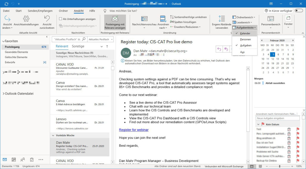 Outlook-Tipps: Suchordner, QuickSteps, Ansichten | Swisscom Magazin