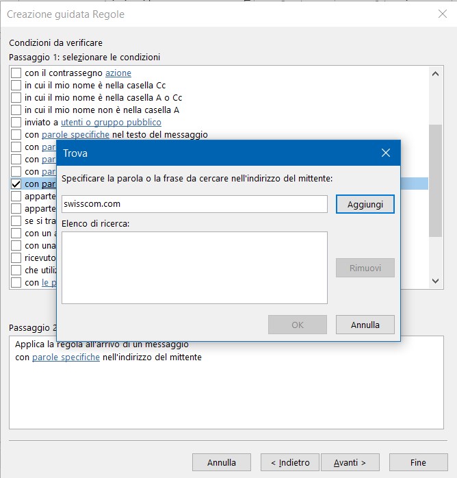 Consiglio per Microsoft Outlook: filtrare le mail per mittente utilizzando le regole.