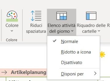 Outlook: Attività in calendario.