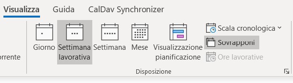 Outlook sovrapporre più calendari.